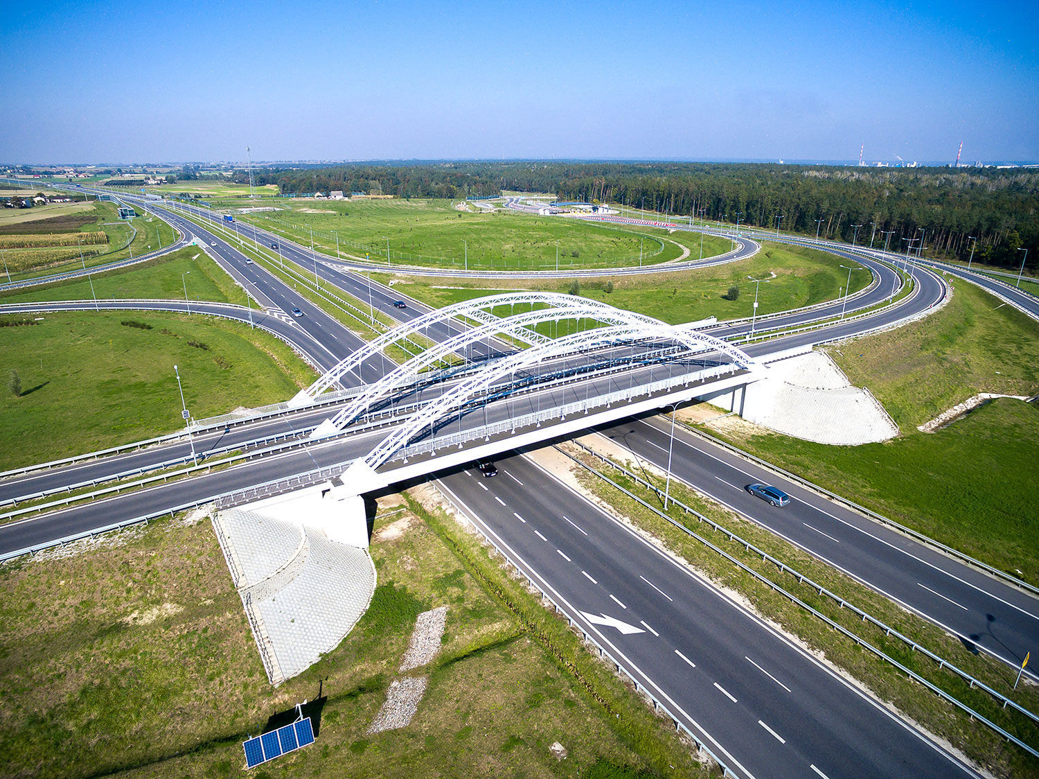 Węzeł drogowy na autostradzie A1 na odcinku Kowal-Toruń